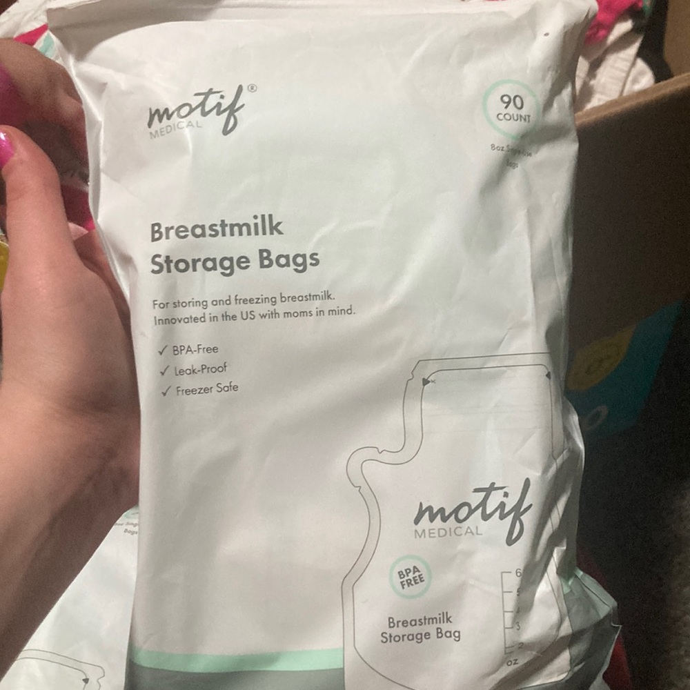 90 ct motif breast milk storage bag
